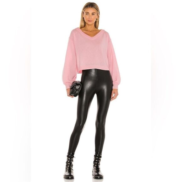 Commando  Perfect Faux Leather Black High Waist Leggings NWOT Large - Picture 2 of 12